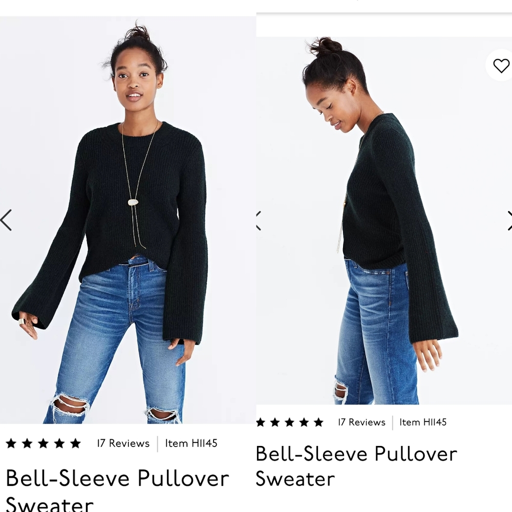 Madewell Bell-Sleeve Pullover Sweater